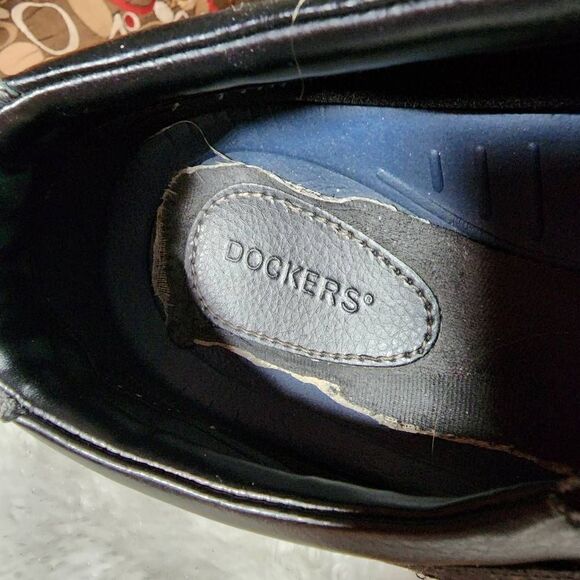 Dockers Men's Black Leather Dress Casual Loafer Shoes Size 10.5 - Picture 8 of 10